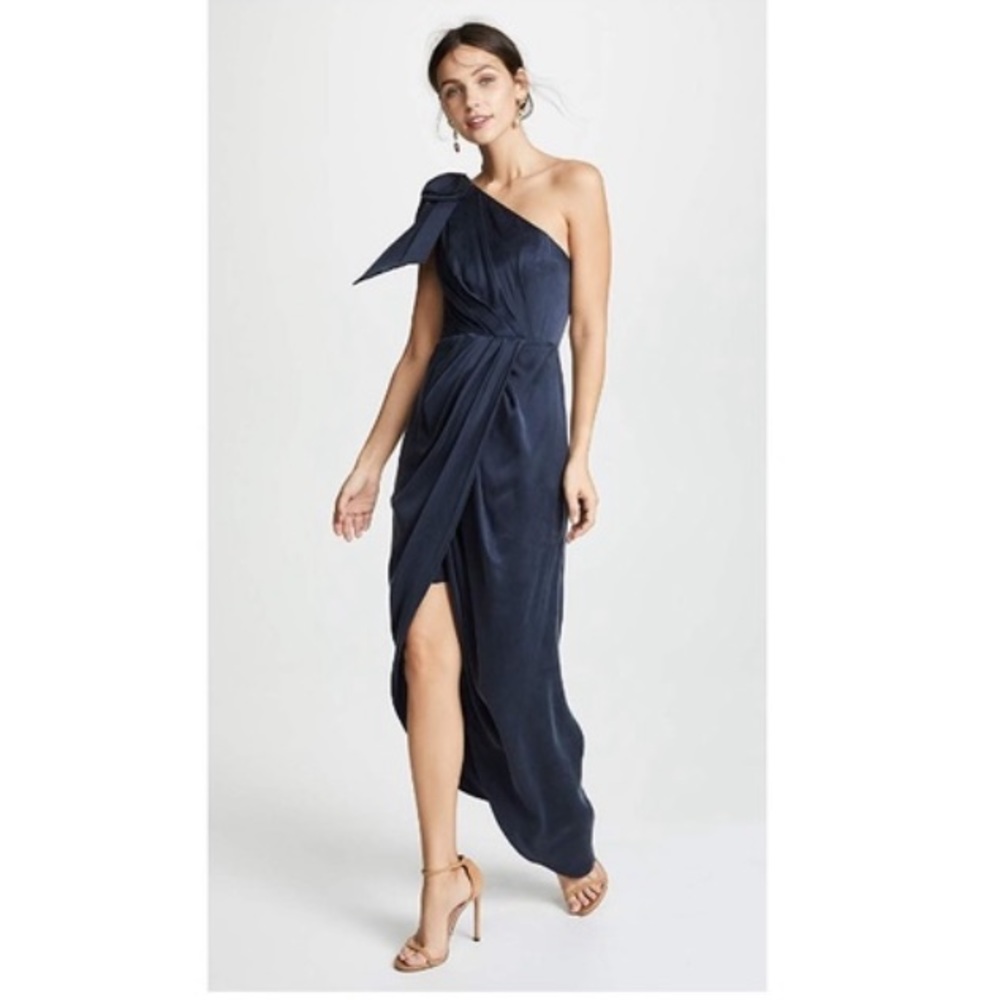 Zimmermann Bow Bodice Long Dress - Navy / size 2